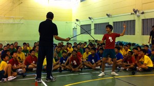 SEP Fencing Demonstration to Students at School